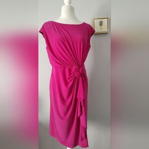Dress Women Jones Studio   Size 10 Pink Style Bodycon Zipper Back Good Condition